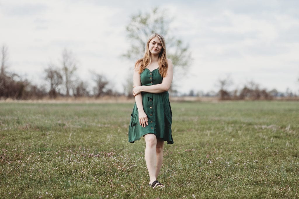 Field Day Dress Bedding Dress in Emerald Green Challis