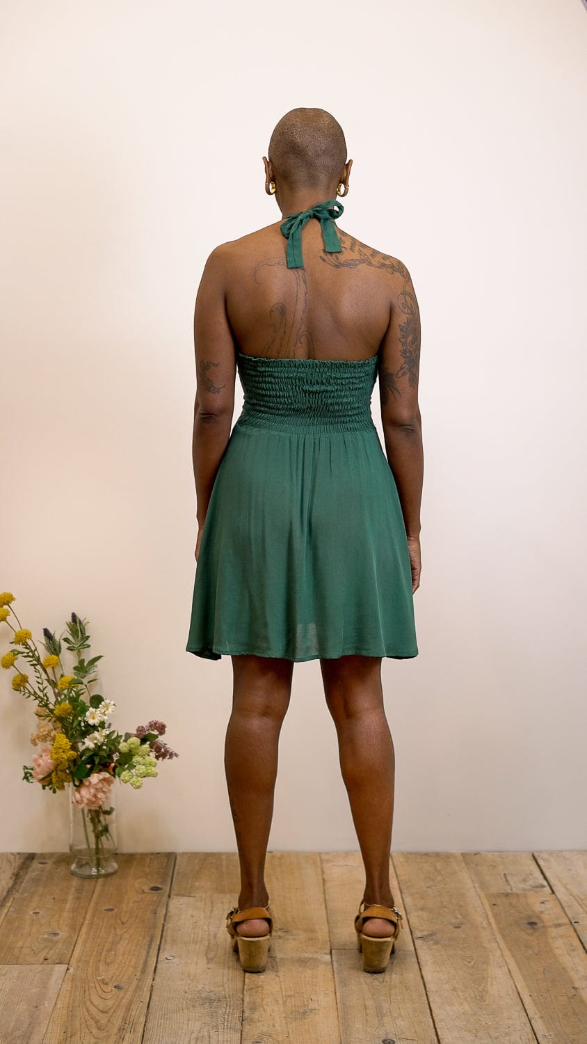 Field Day Dress Bedding Dress in Emerald Green Challis