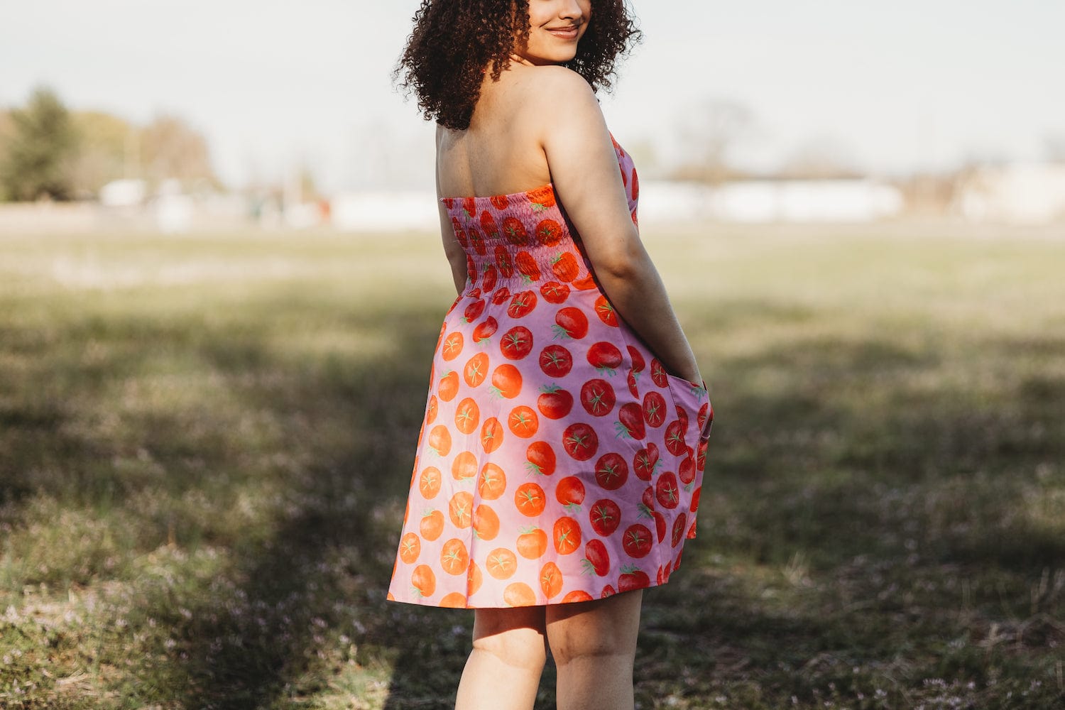Field Day Dress Bedding Dress in Tomato