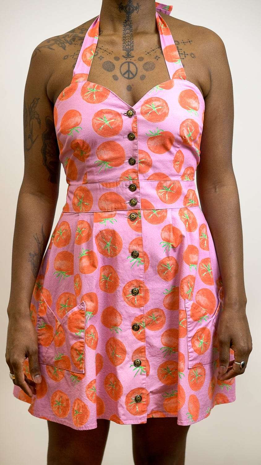 Field Day Dress Bedding Dress in Tomato
