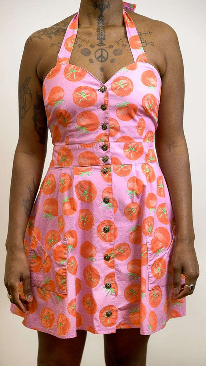 Field Day Dress Bedding Dress in Tomato
