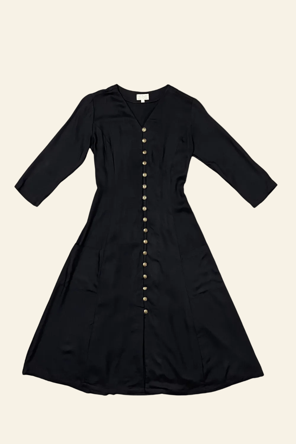 Field Day Dress XS Fiona Dress in Black Challis