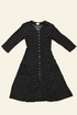 Field Day Dress XS Fiona Dress in Black Floral Crepe