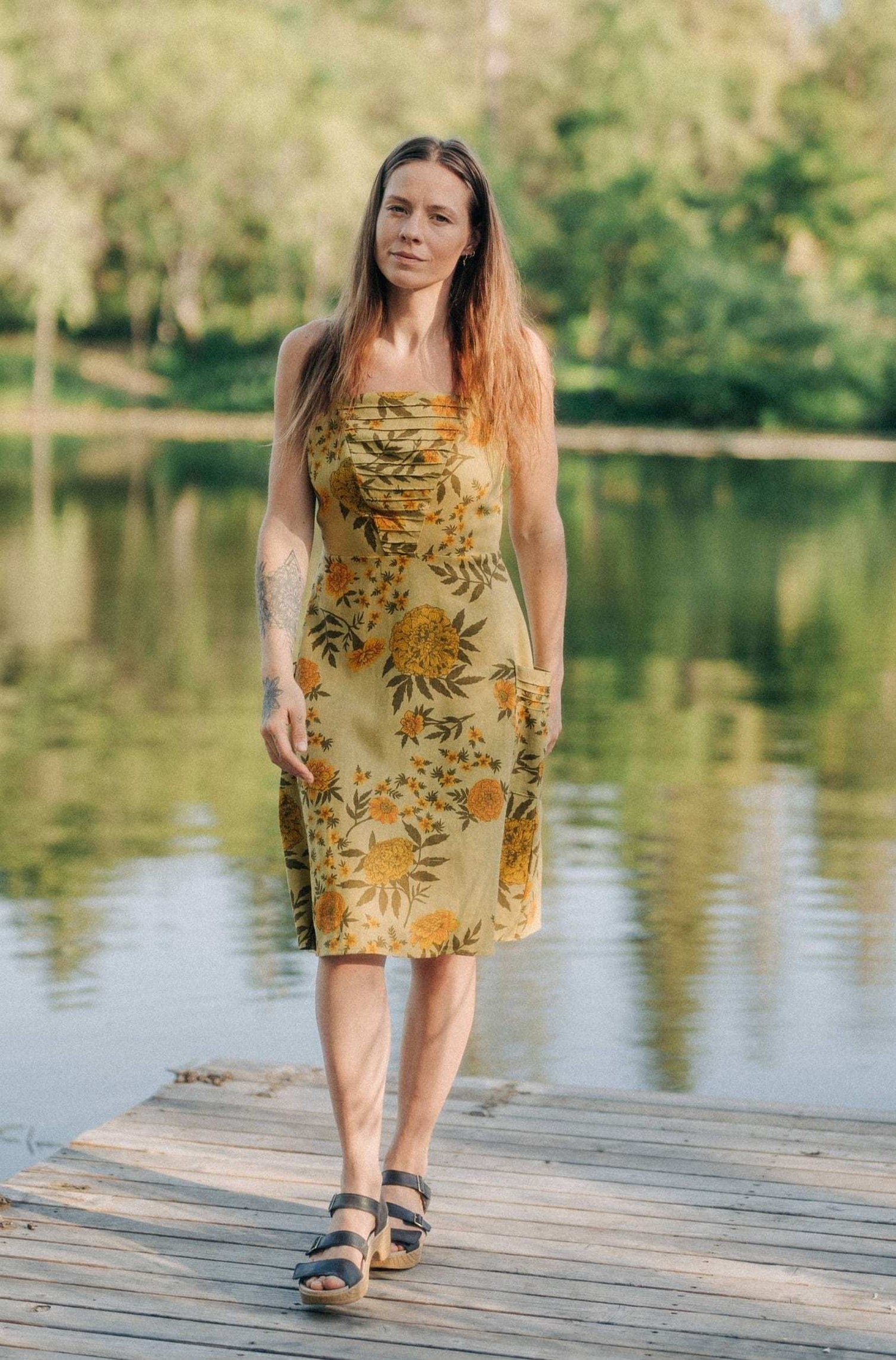 Field Day Uriah Dress Marigold Linen