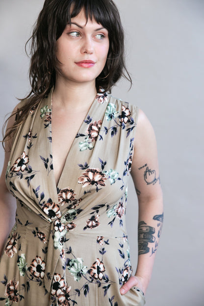 Field Day Dress Paloma Dress in Taupe Floral