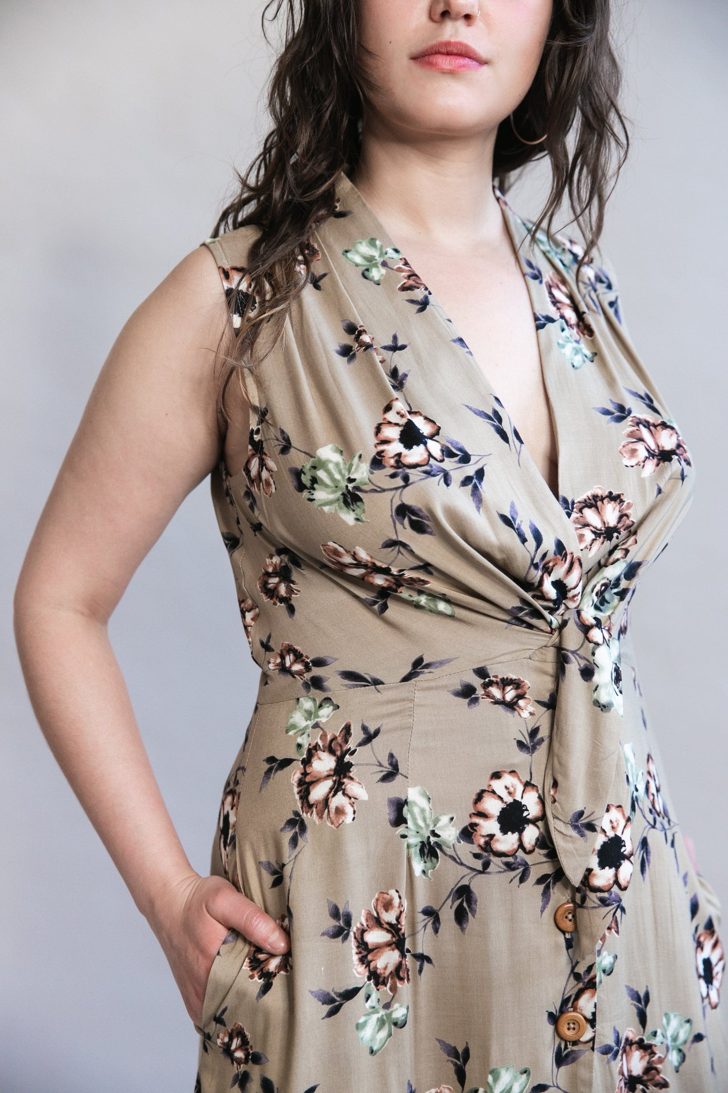 Field Day Dress Paloma Dress in Taupe Floral
