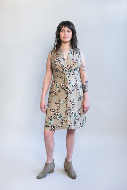 Field Day Dress Paloma Dress in Taupe Floral