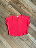 Field Day Top X Small Dolman Top in Electric Coral