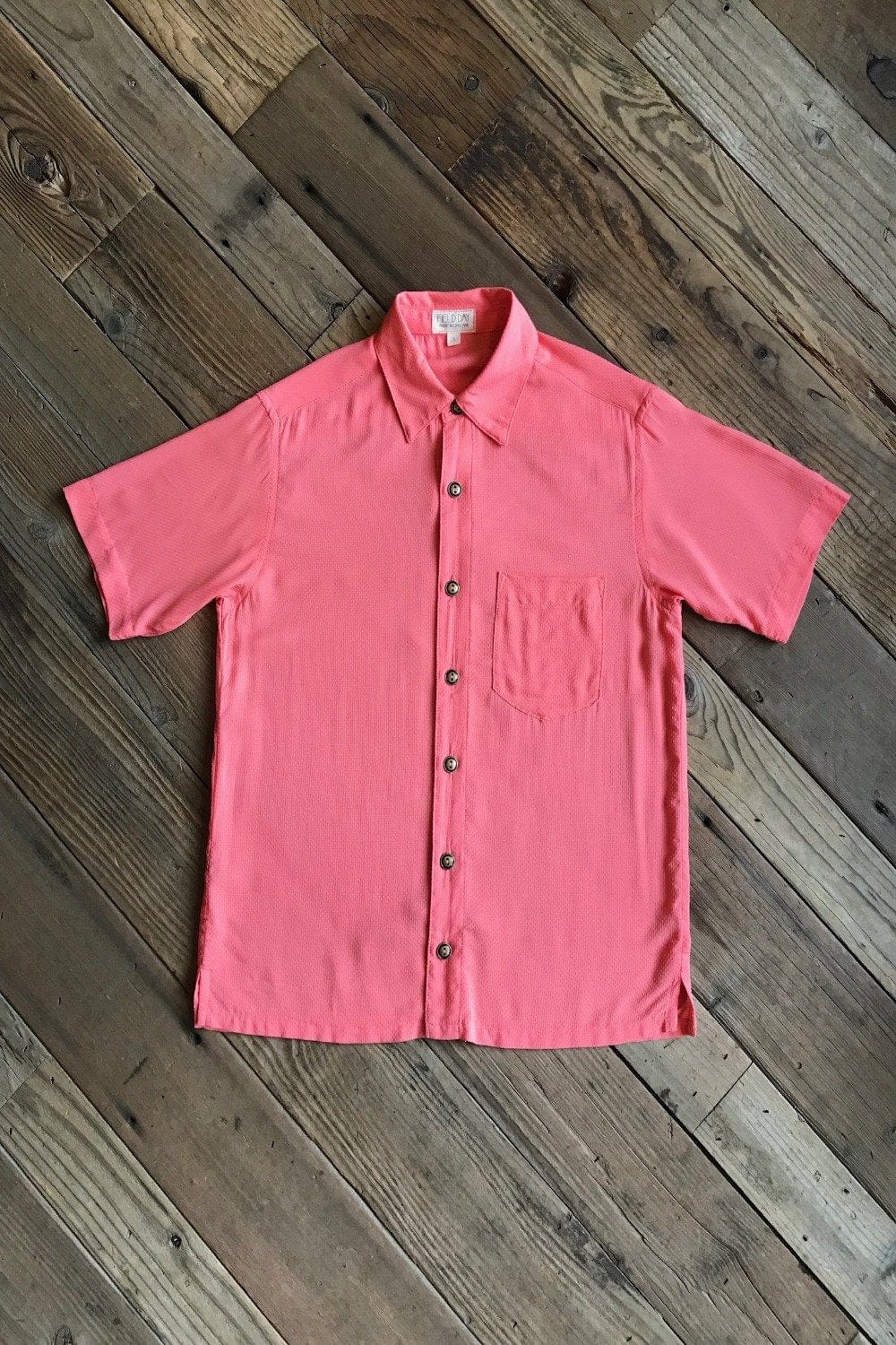Field Day Top XS Unisex Button Up in Watermelon Rosé