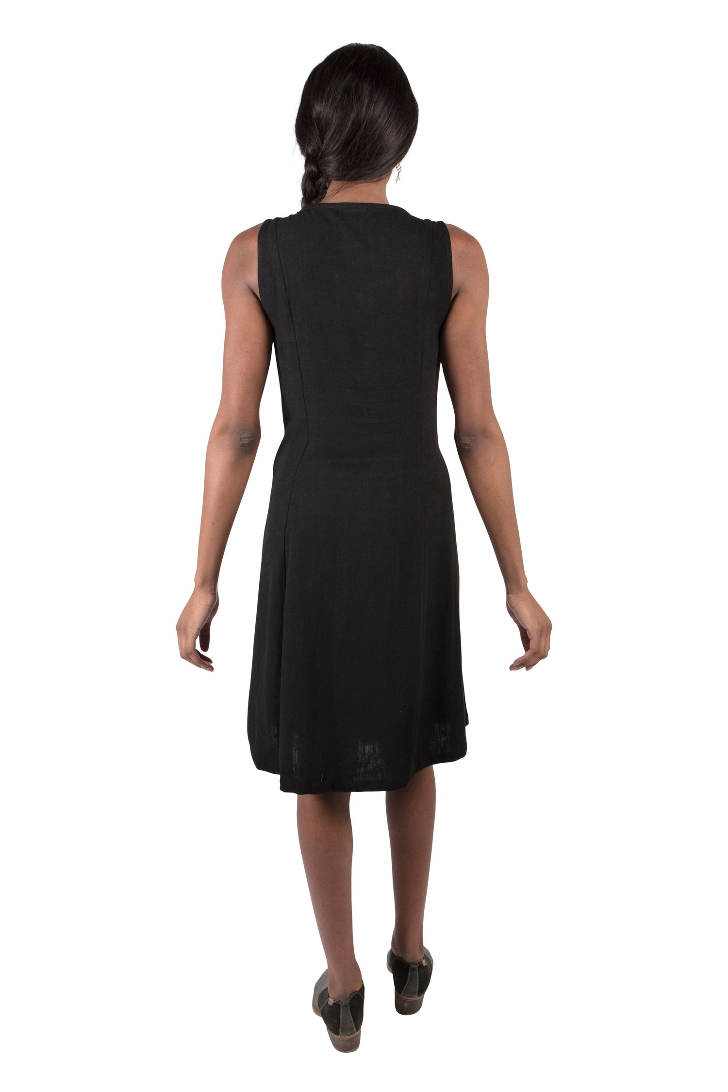 Field Day Dress Tia Dress in Black Linen