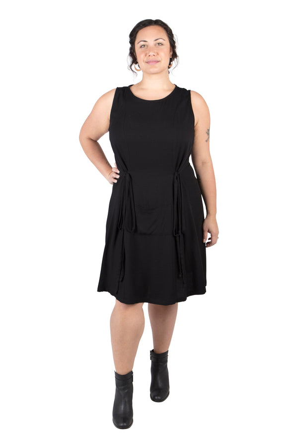 Field Day Dress Tia Dress in Black Linen