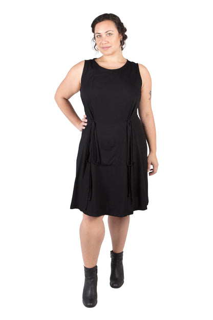 Field Day Dress Tia Dress in Black Linen