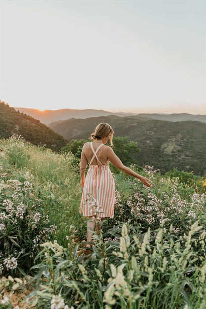 Field Day Dress Juniper Dress in Pink Stripe