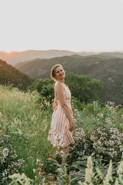 Field Day Dress Juniper Dress in Pink Stripe