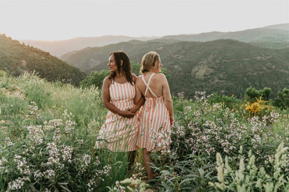 Field Day Dress Juniper Dress in Pink Stripe