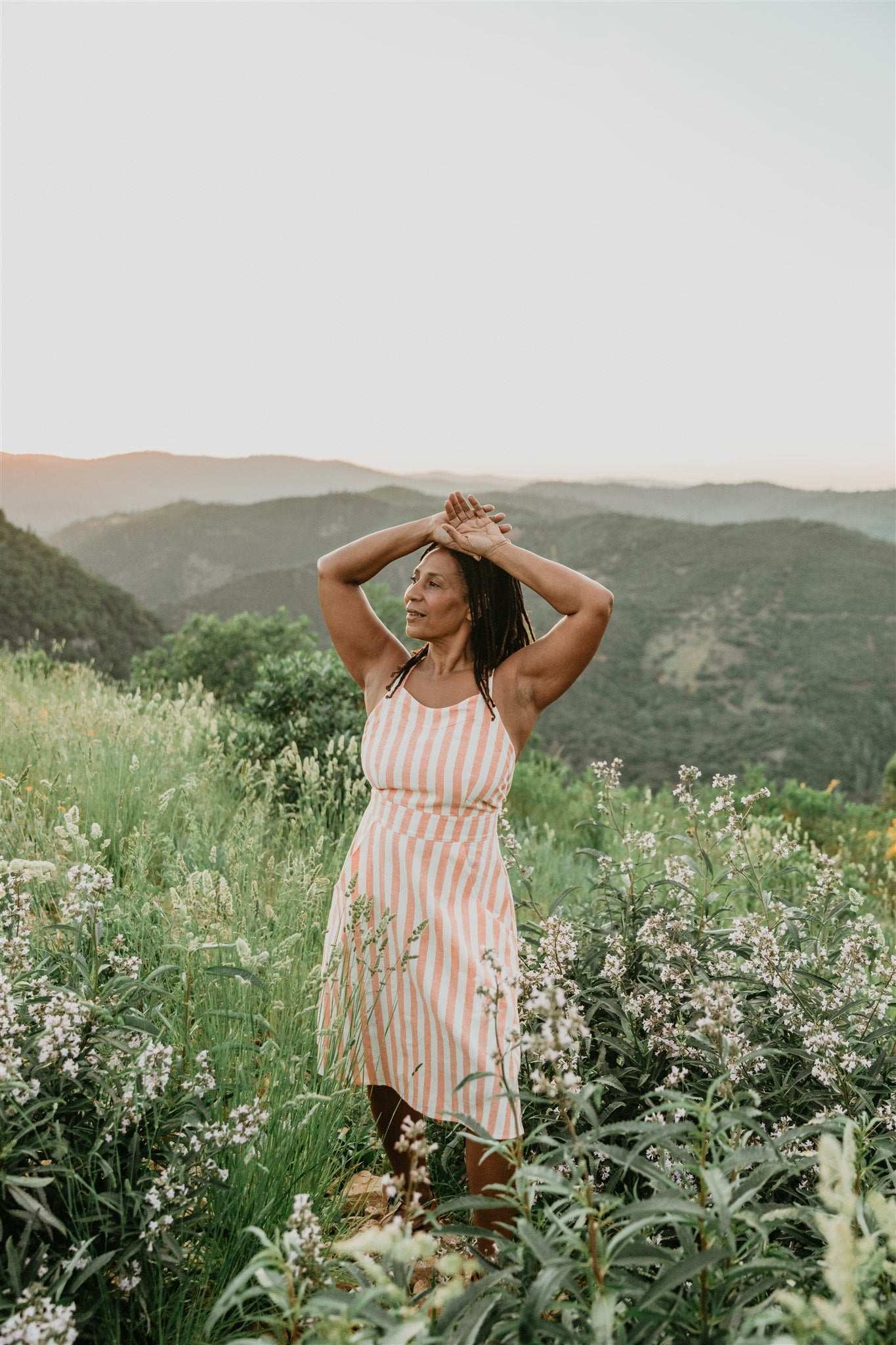 Field Day Dress Juniper Dress in Pink Stripe