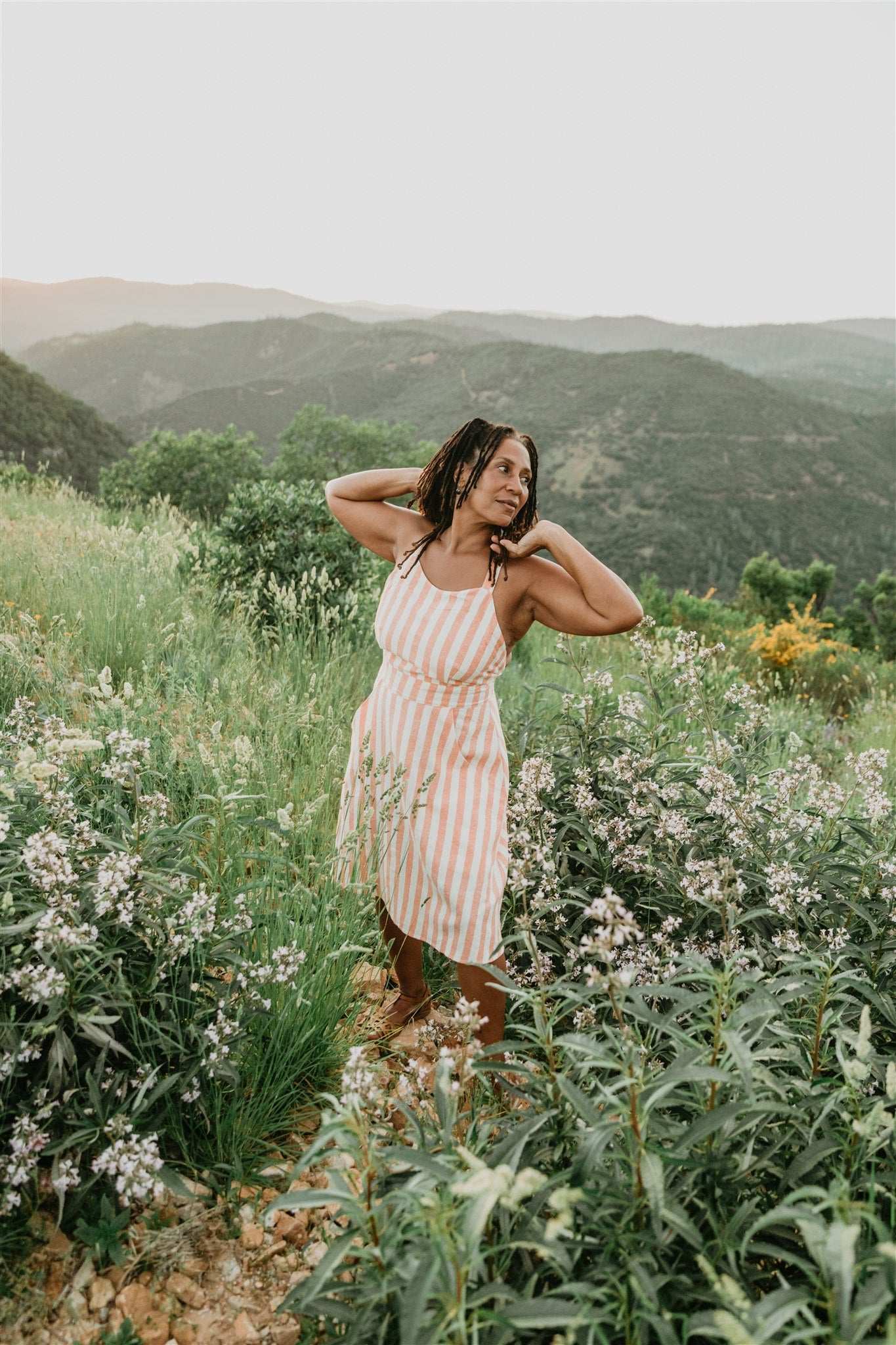 Field Day Dress Juniper Dress in Pink Stripe