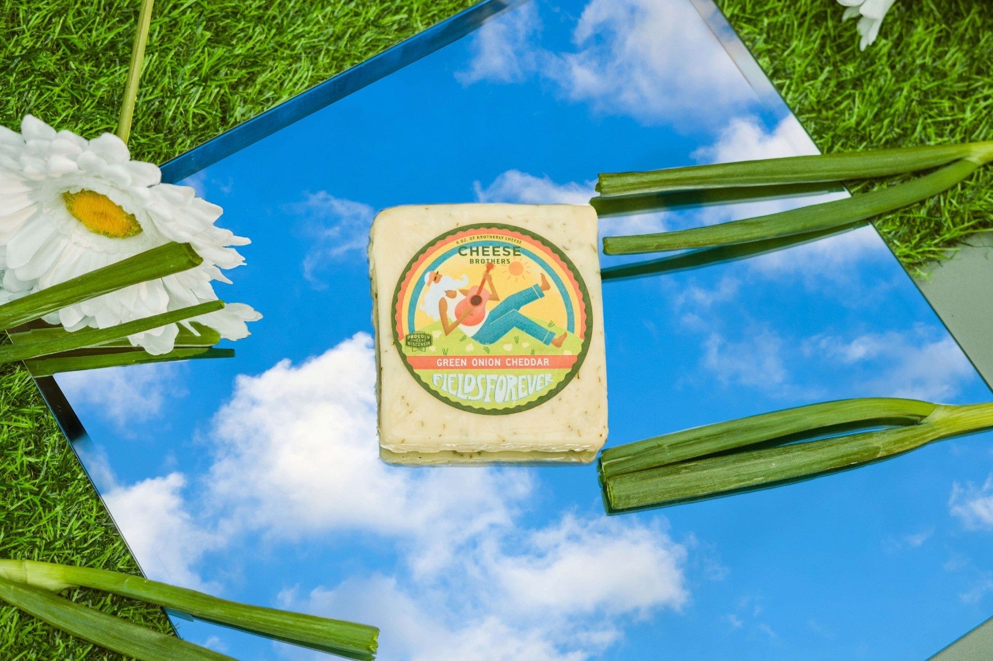 Cheese Brothers, Inc. Cheddar Cheese "Fields Forever" Green Onion Cheddar