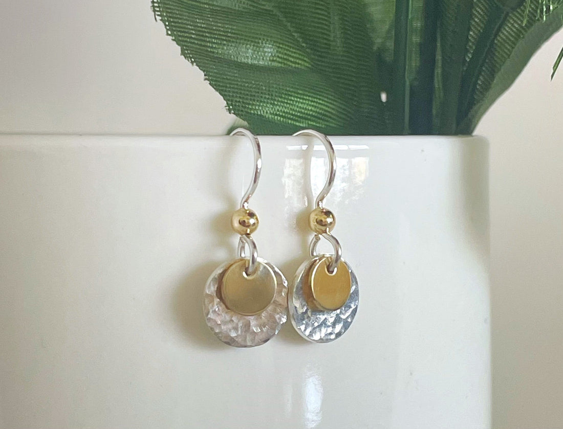 Dainty Mixed Metal Everyday Earrings