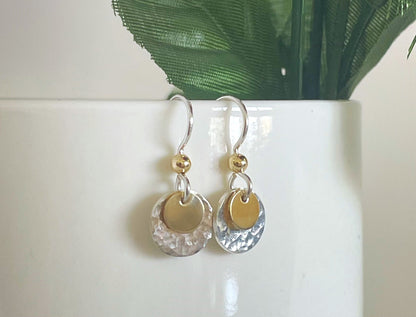 Dainty Mixed Metal Everyday Earrings
