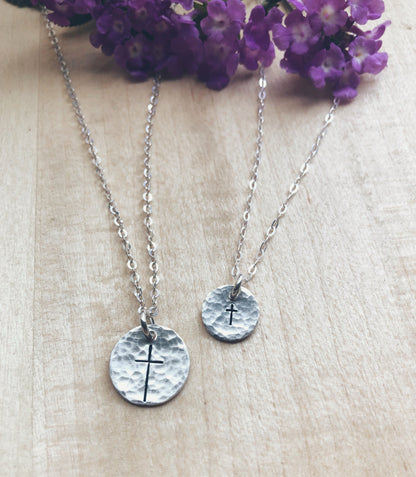 Small cross necklace