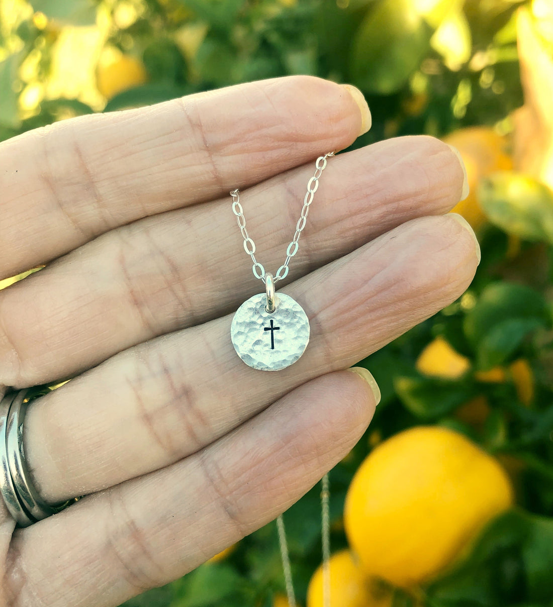 Small cross necklace