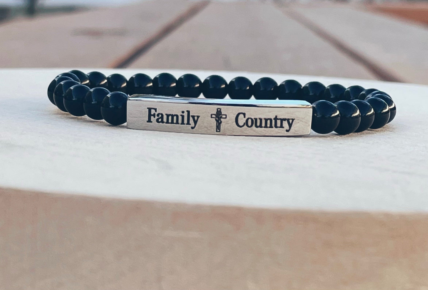 God, family, country bracelet