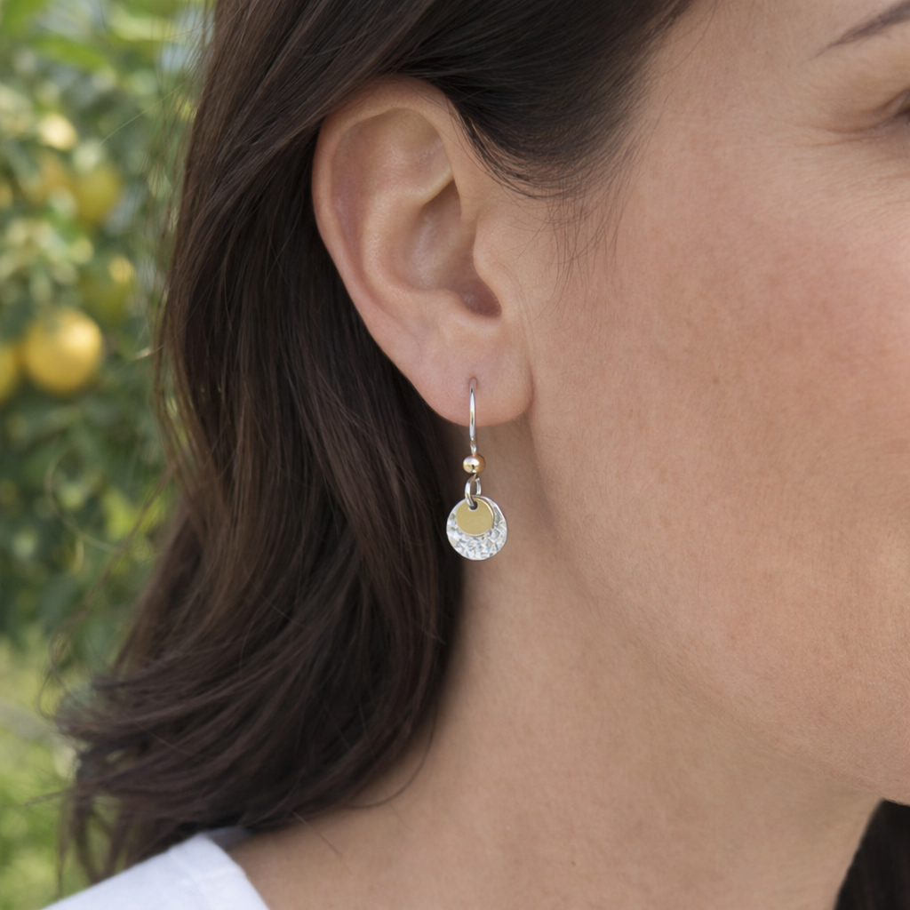 Dainty Mixed Metal Everyday Earrings