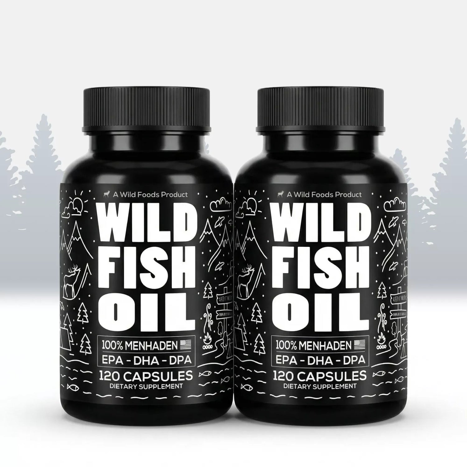 Fish Oil Capsules, 60 servings – Omega-3 for Heart Health &amp; Cognitive Function