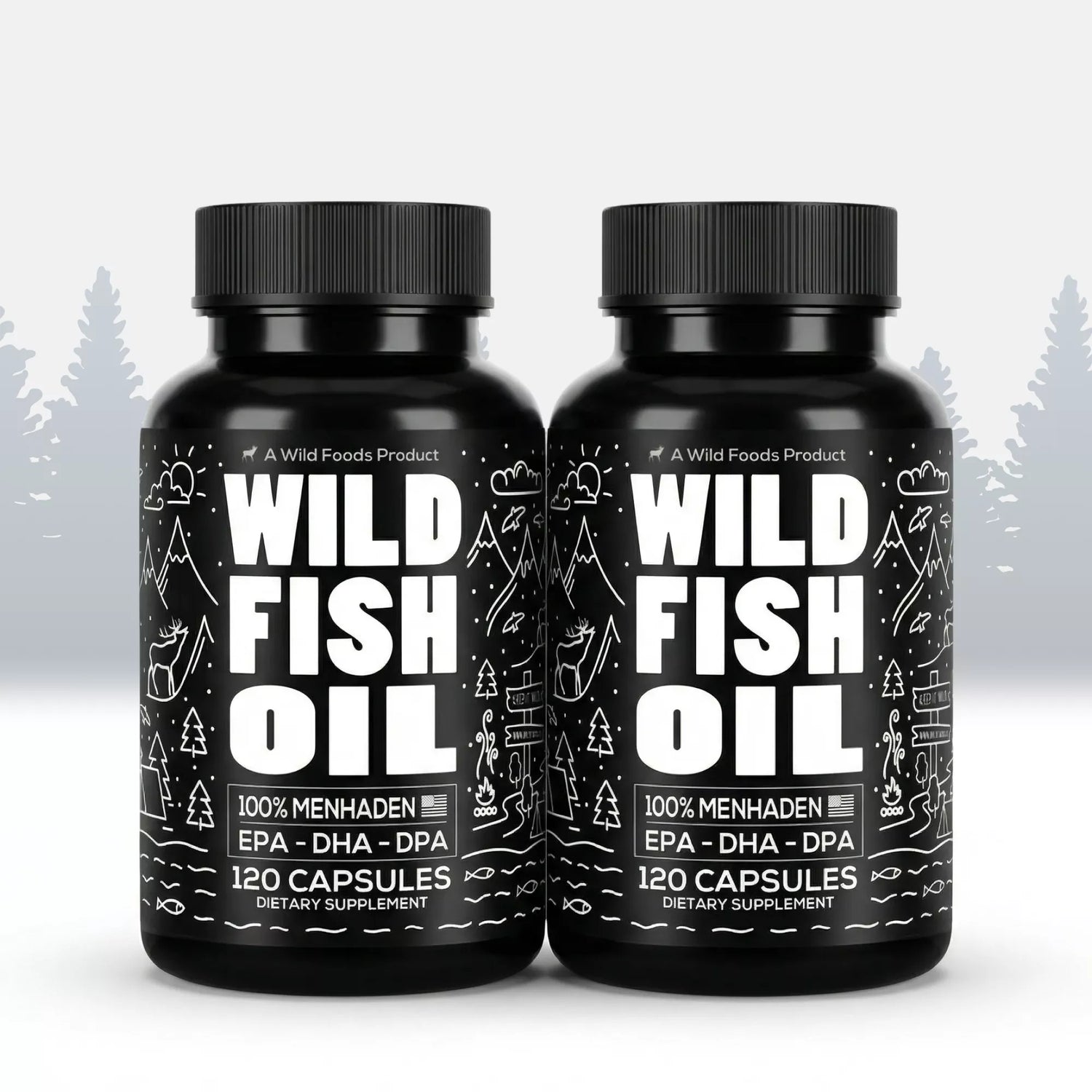 Fish Oil Capsules, 60 servings – Omega-3 for Heart Health &amp; Cognitive Function