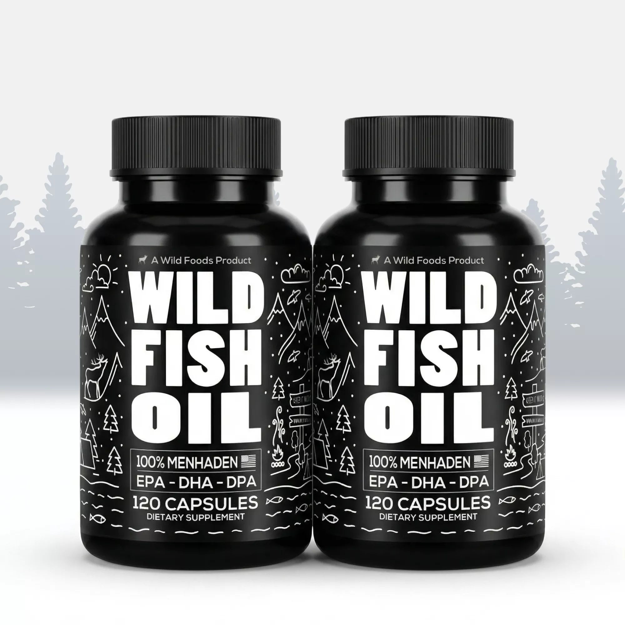 Fish Oil Capsules, 60 servings – Omega-3 for Heart Health &amp; Cognitive Function