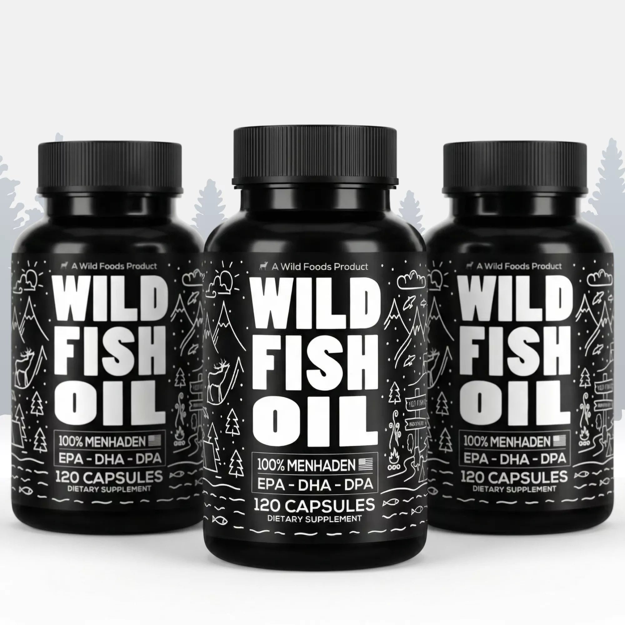 Fish Oil Capsules, 60 servings – Omega-3 for Heart Health &amp; Cognitive Function