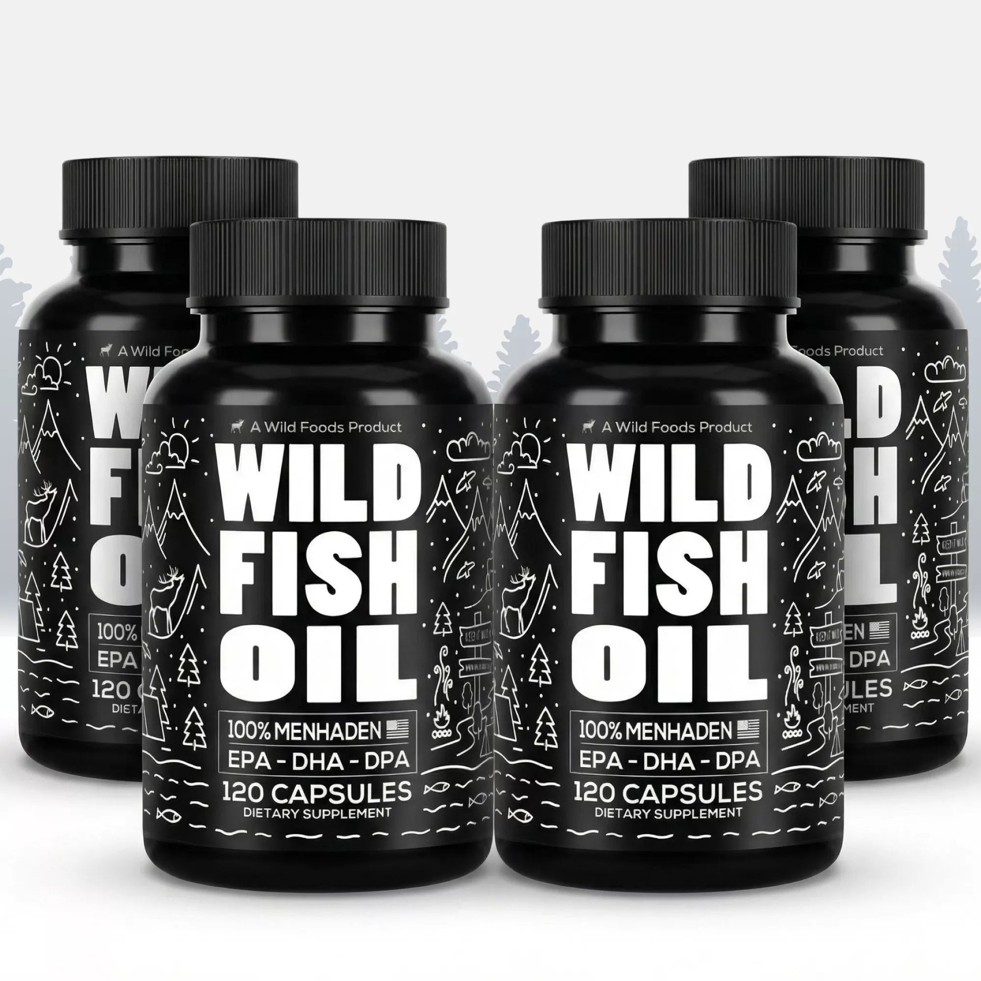 Fish Oil Capsules, 60 servings – Omega-3 for Heart Health &amp; Cognitive Function