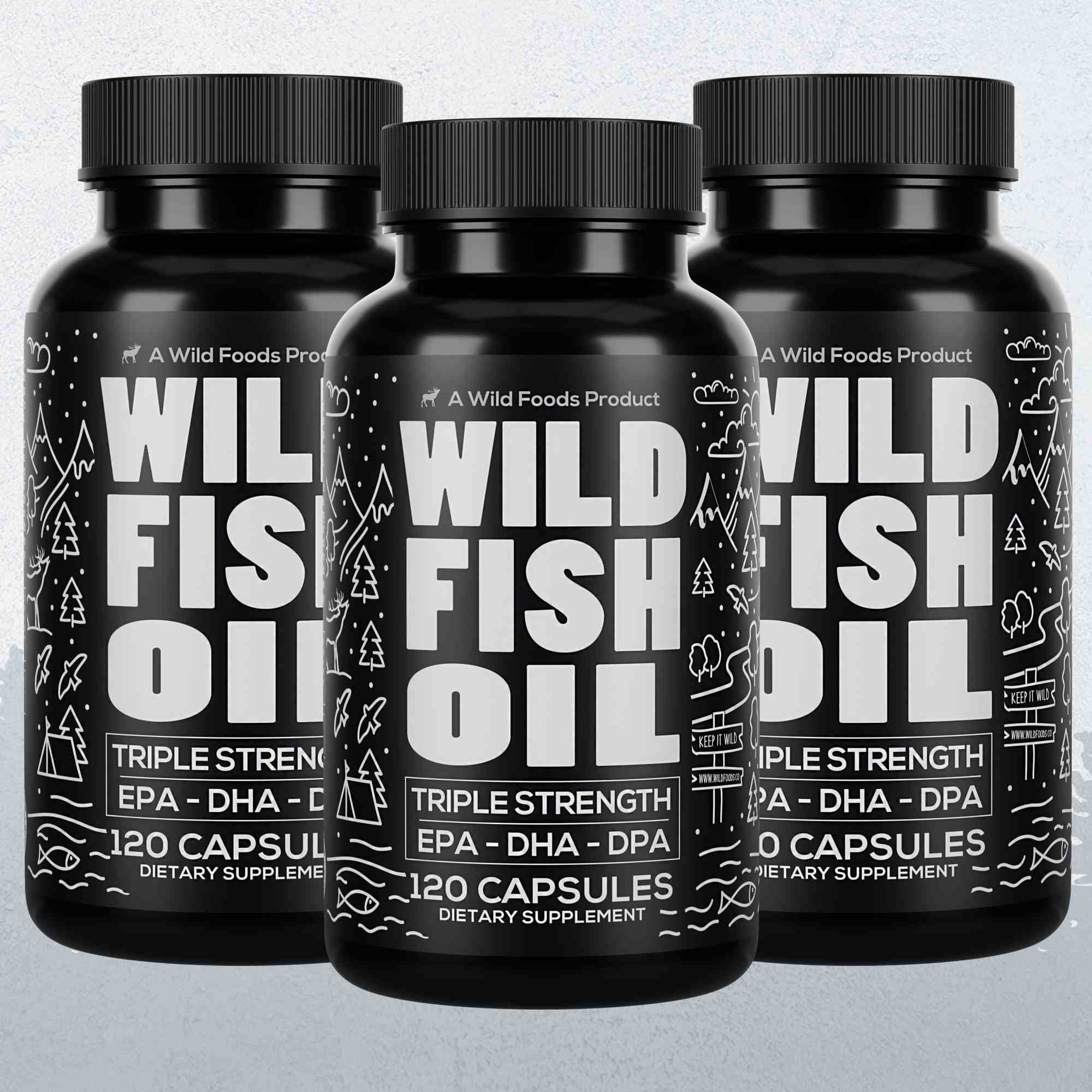 Fish Oil Capsules, 60 servings – Omega-3 for Heart Health &amp; Cognitive Function