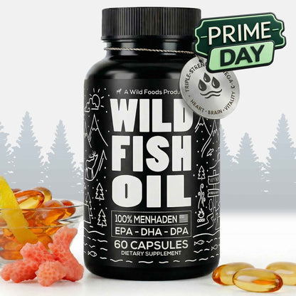 Fish Oil Capsules, 60 servings – Omega-3 for Heart Health &amp; Cognitive Function