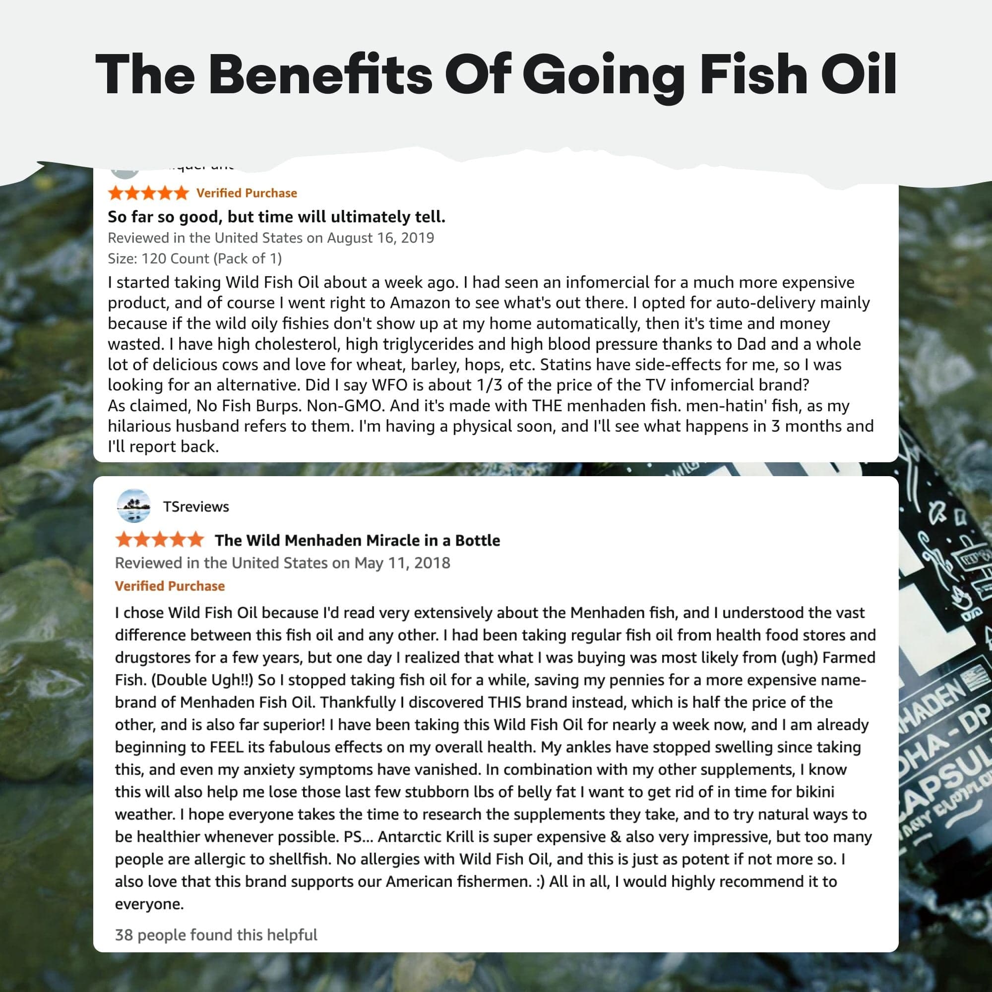 Fish Oil Capsules, 60 servings – Omega-3 for Heart Health &amp; Cognitive Function