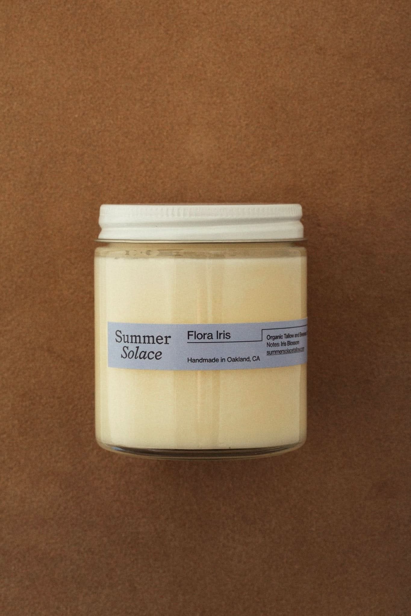 Summer Solace Tallow Tallow Candle Flora Iris – Travel Candle | Orris Root &amp; Palo Santo