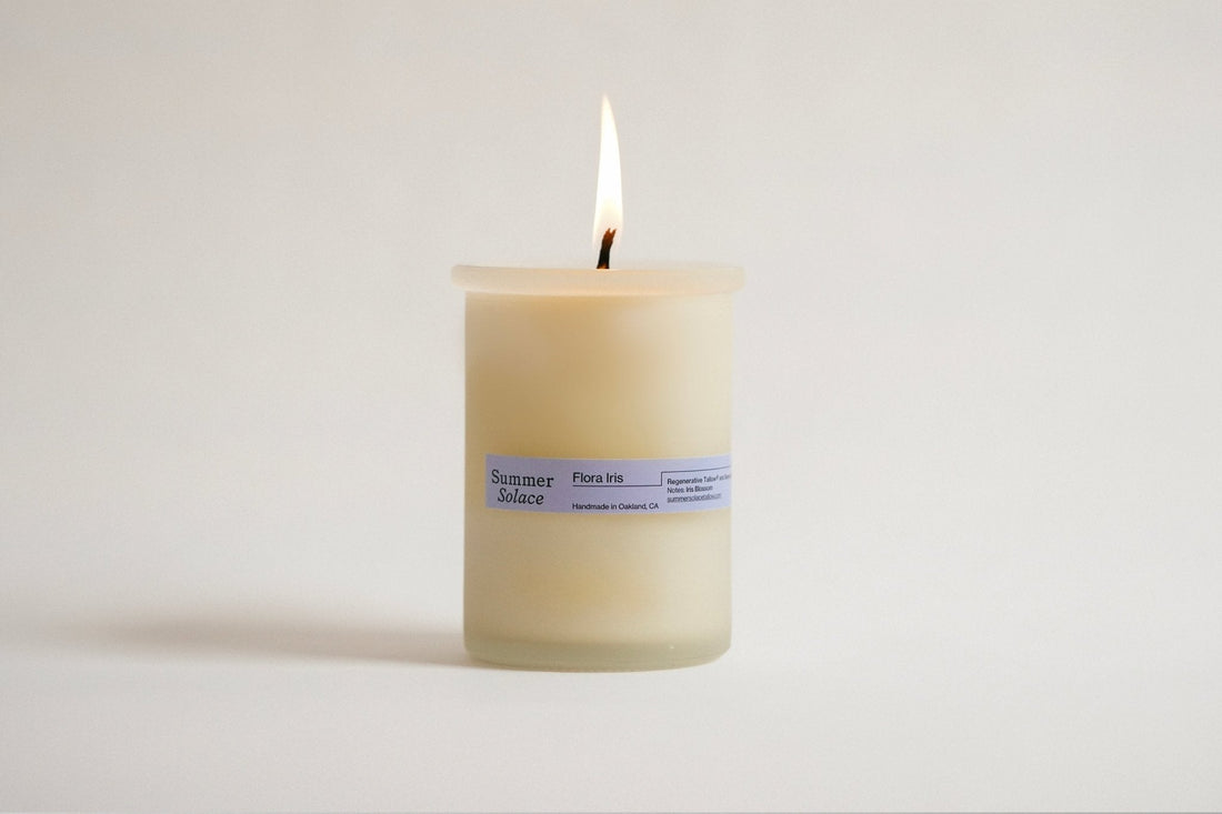 Flora Iris – Tallow Candle with Orris &amp; Palo Santo | 6 oz - My American Goods