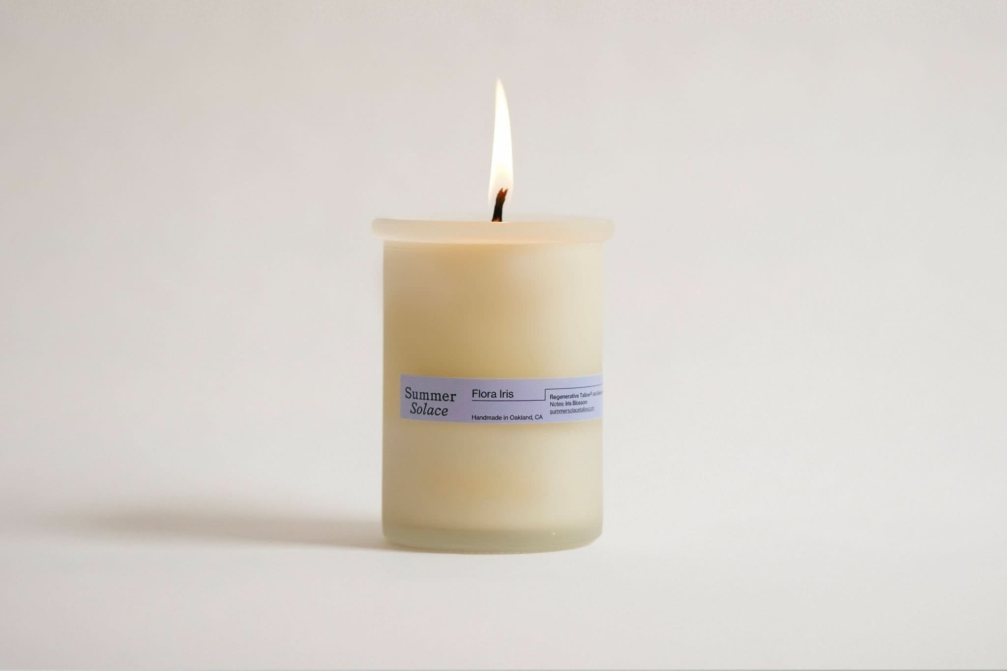 Summer Solace Tallow Tallow Candle Flora Iris – Tallow Candle with Orris &amp; Palo Santo | 6 oz
