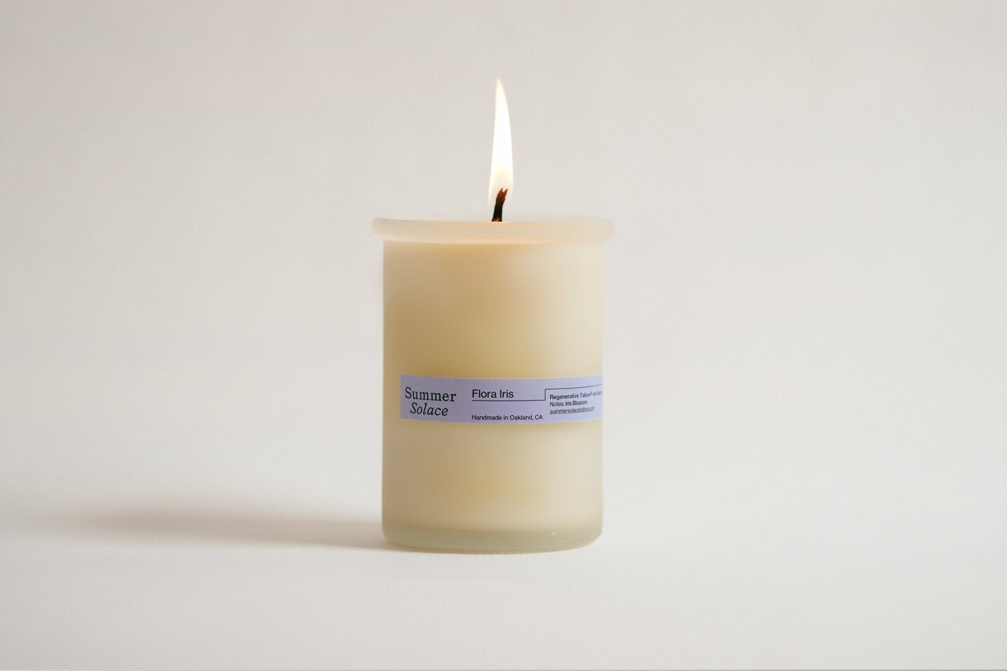 Flora Iris – Tallow Candle with Orris &amp; Palo Santo | 6 oz - My American Goods