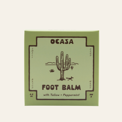 peppermint-infused foot tallow balm