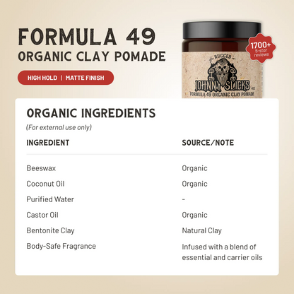 Johnny Slicks Formula 49 - Organic Clay Pomade