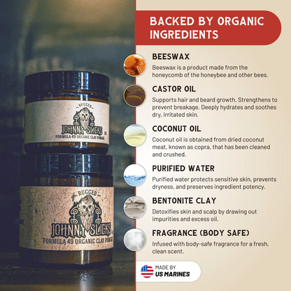 Johnny Slicks Formula 49 - Organic Clay Pomade