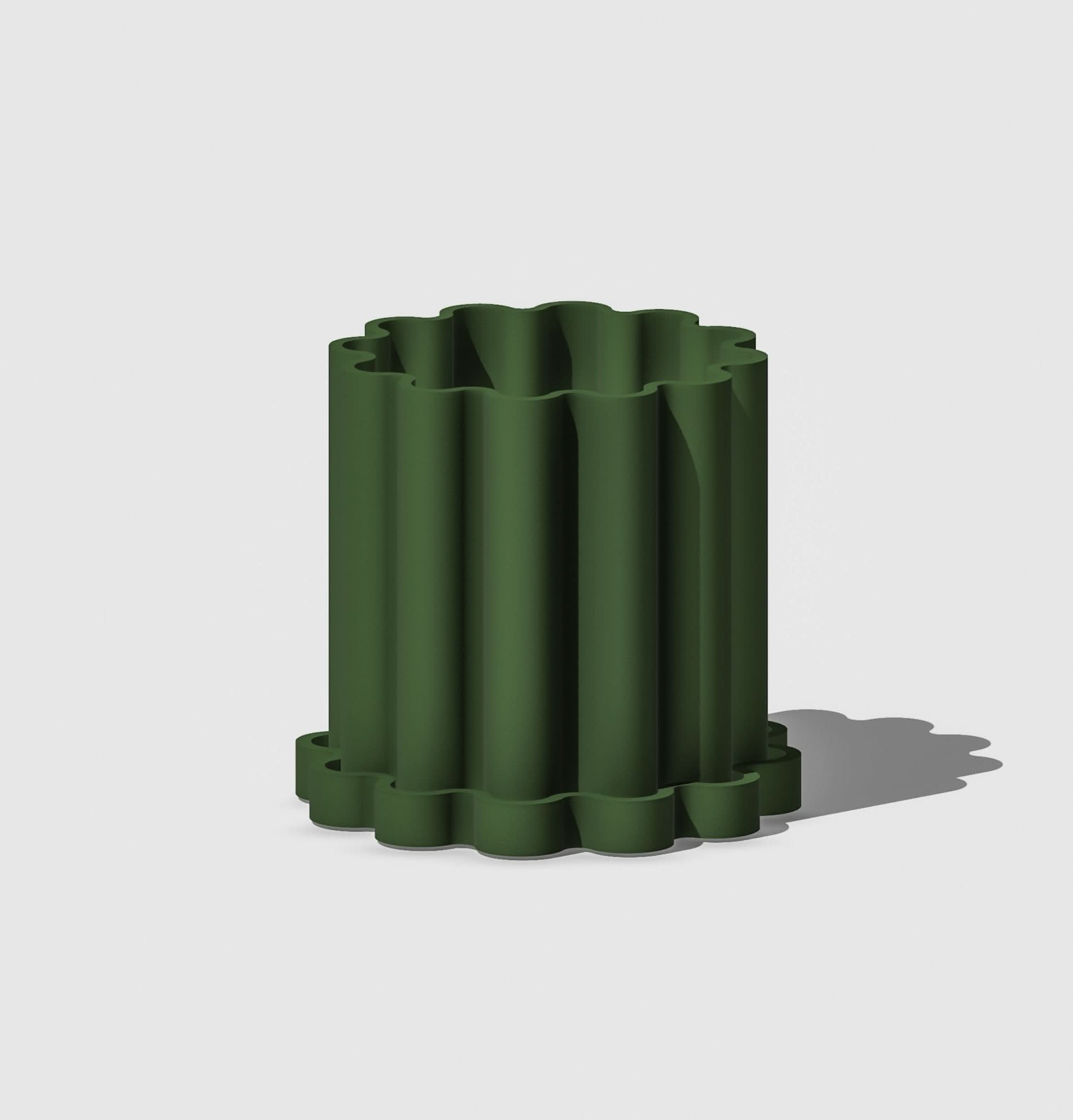 Rosebud HomeGoods Home &amp; Garden Green / 4 / Without Drip Tray Funky Flow Planter with Drainage and Unique Tray