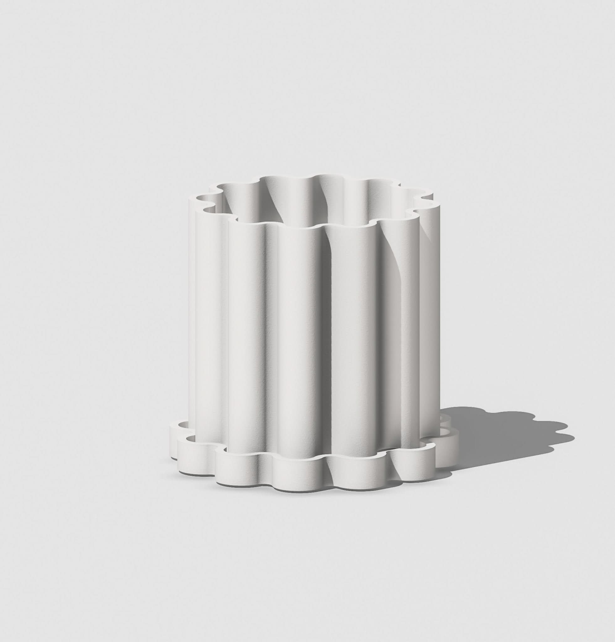 Rosebud HomeGoods Home &amp; Garden White / 4 / Without Drip Tray Funky Flow Planter with Drainage and Unique Tray