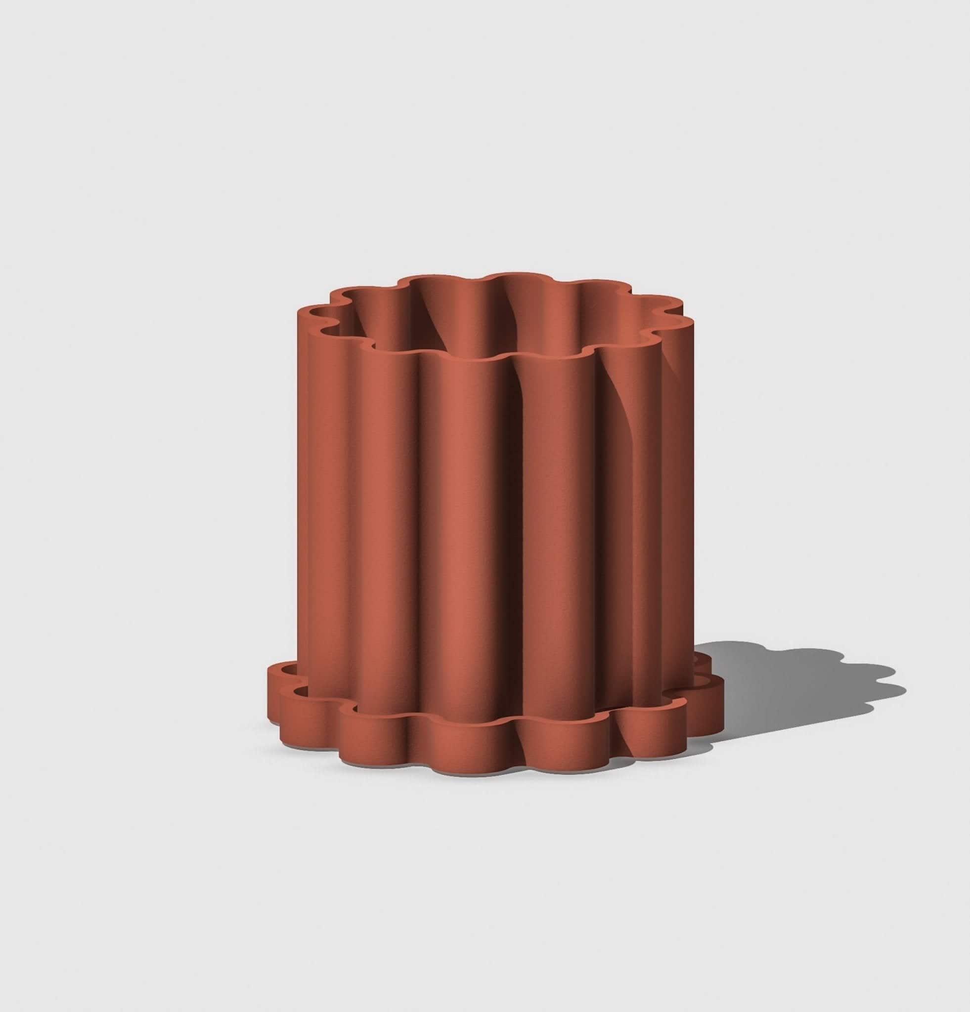Rosebud HomeGoods Home &amp; Garden Terracotta / 4 / Without Drip Tray Funky Flow Planter with Drainage and Unique Tray