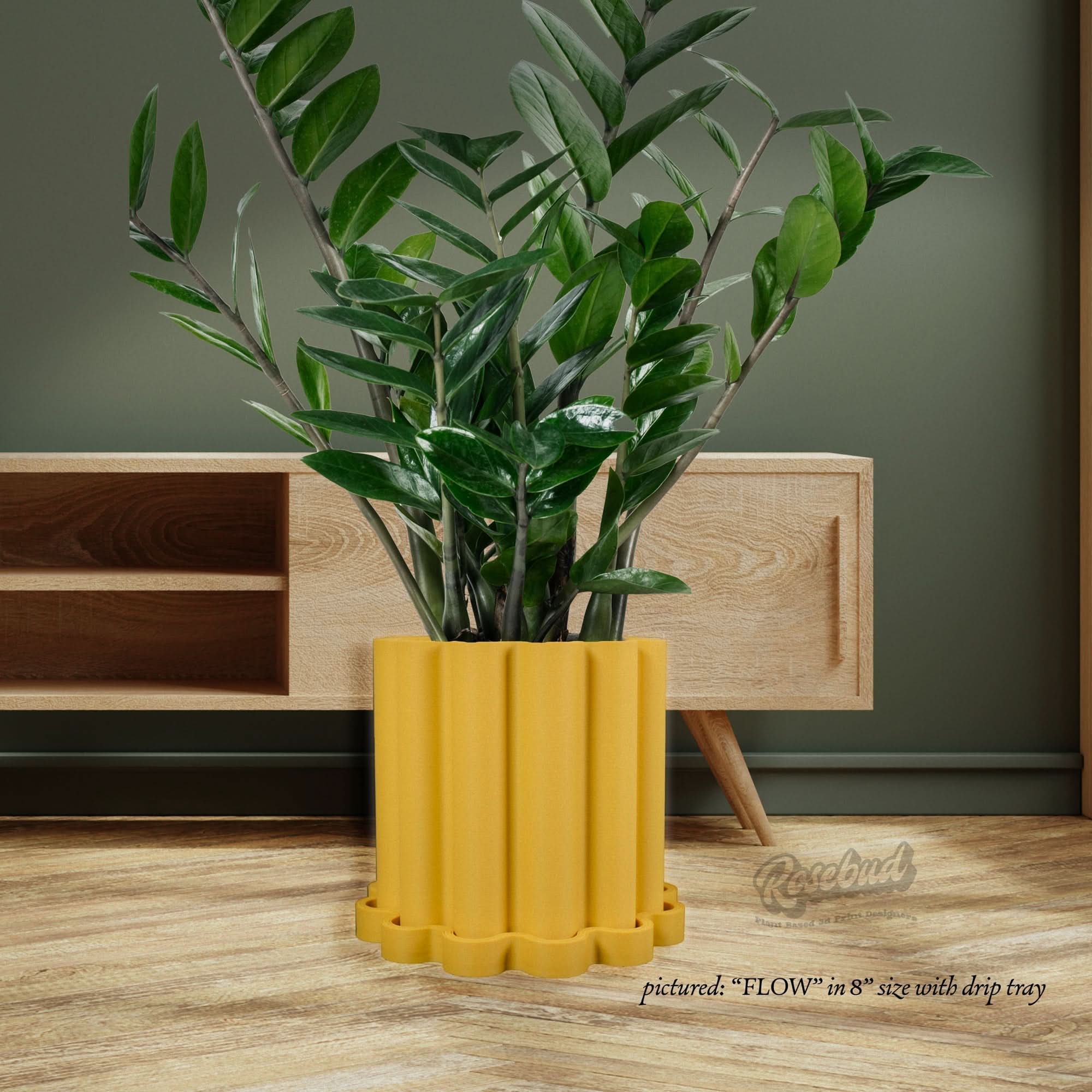 Rosebud HomeGoods Home &amp; Garden Funky Flow Planter with Drainage and Unique Tray