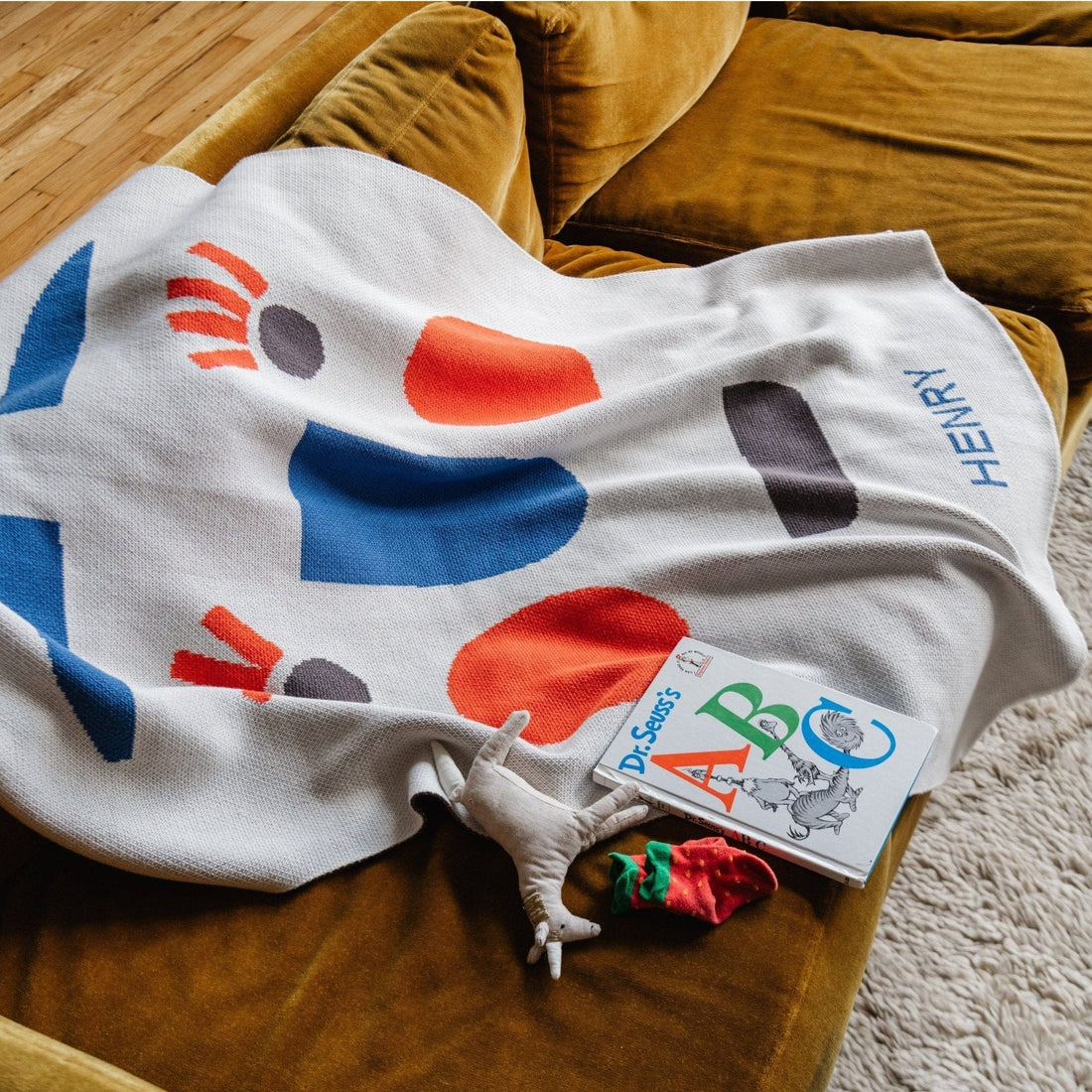 Biquette Baby Blanket Funny Face Baby Blanket