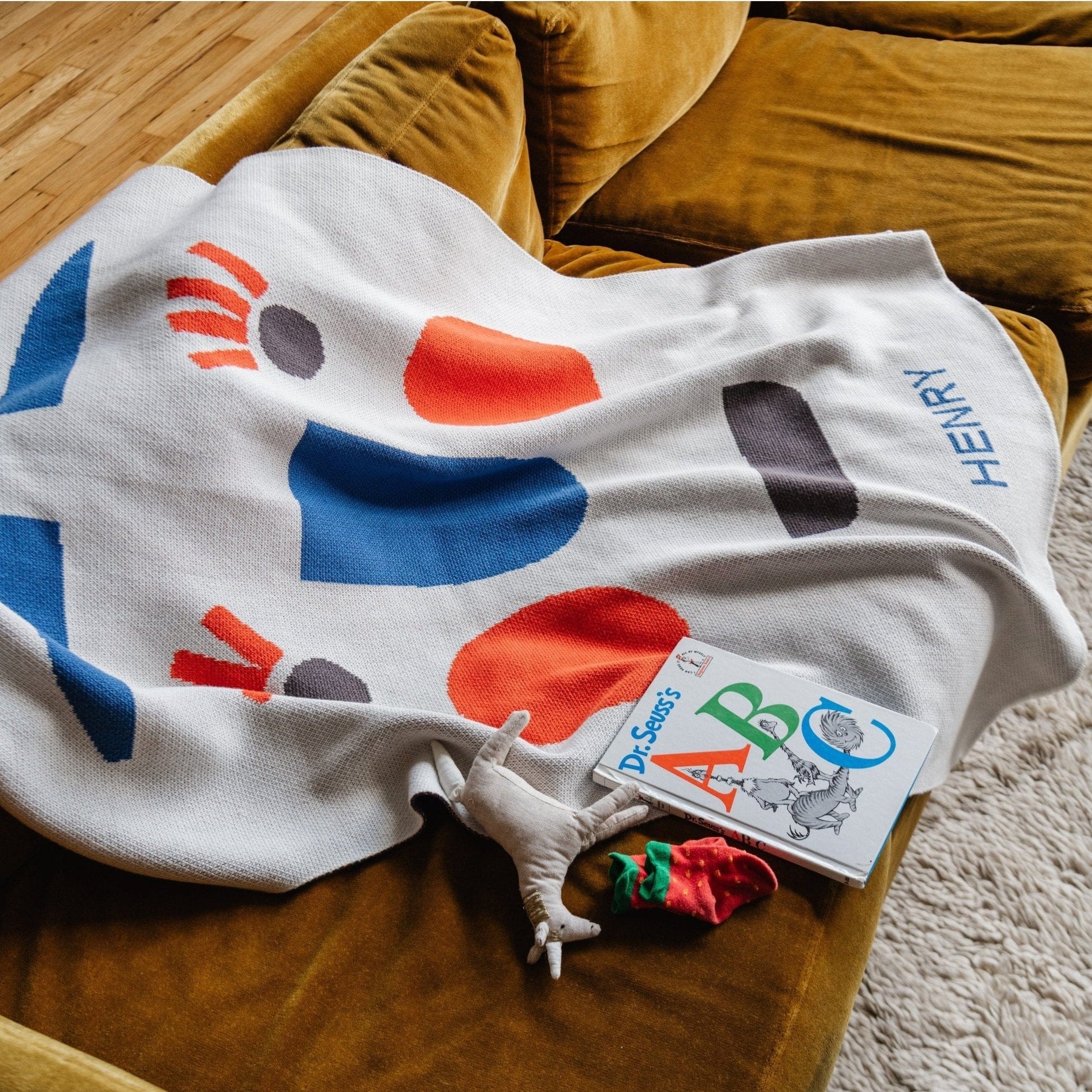 Biquette Baby Blanket Funny Face Baby Blanket