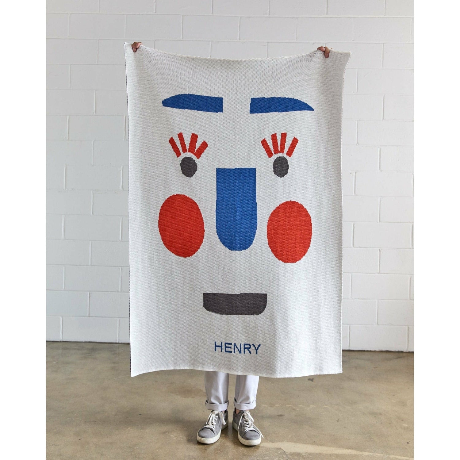 Biquette Baby Blanket Funny Face Baby Blanket